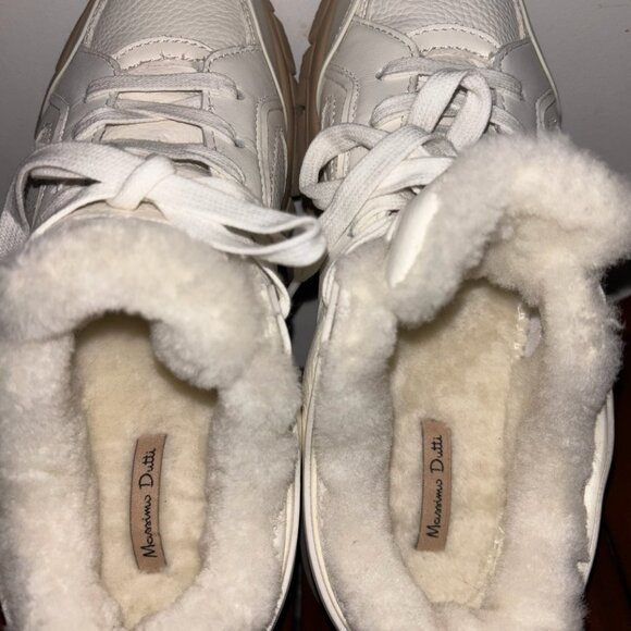 Massimo Dutti Leather and Shearling Sneakers - Picture 3 of 3